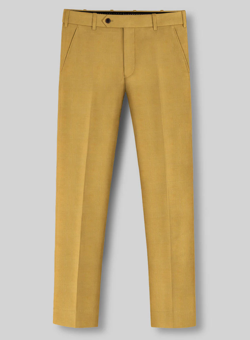 Marco Stretch Mustard Wool Suit - Image 5