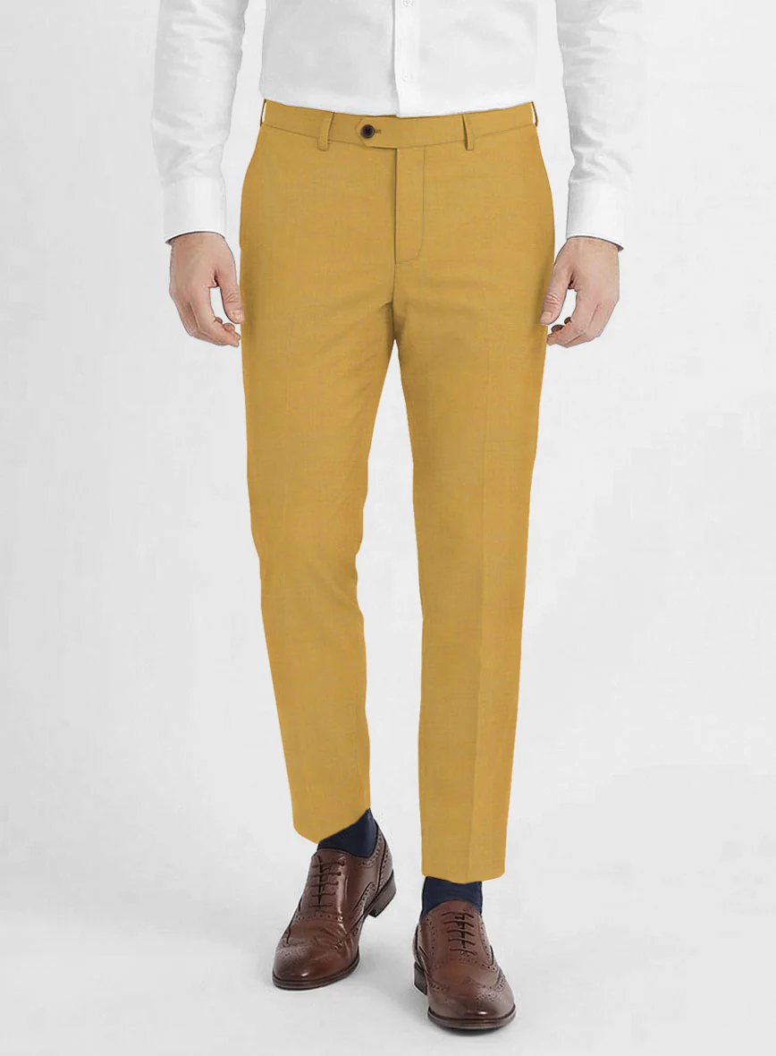 Marco Stretch Mustard Wool Suit - Image 6