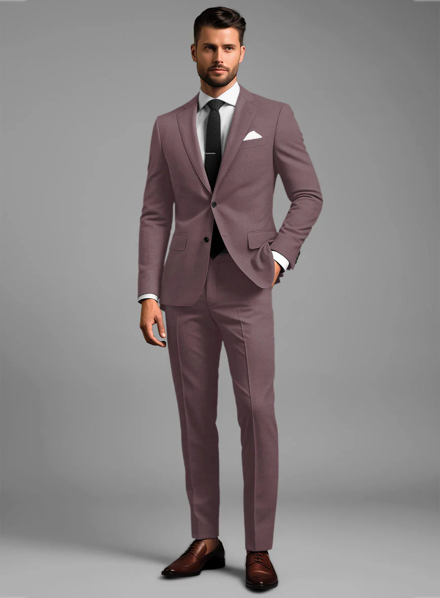 Marco Stretch Mystic Mauve Wool Suit - Image 2