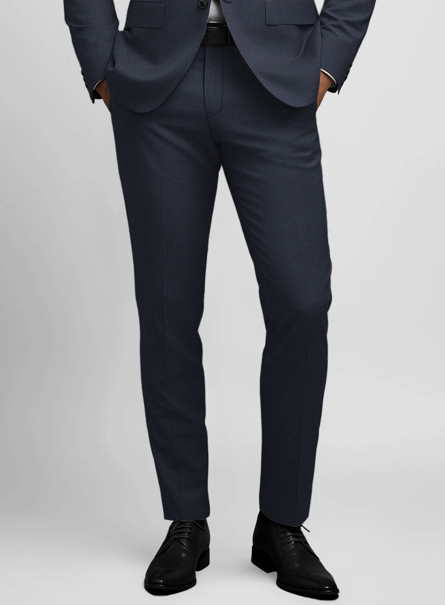 Marco Stretch Navy Blue Wool Suit - Image 6