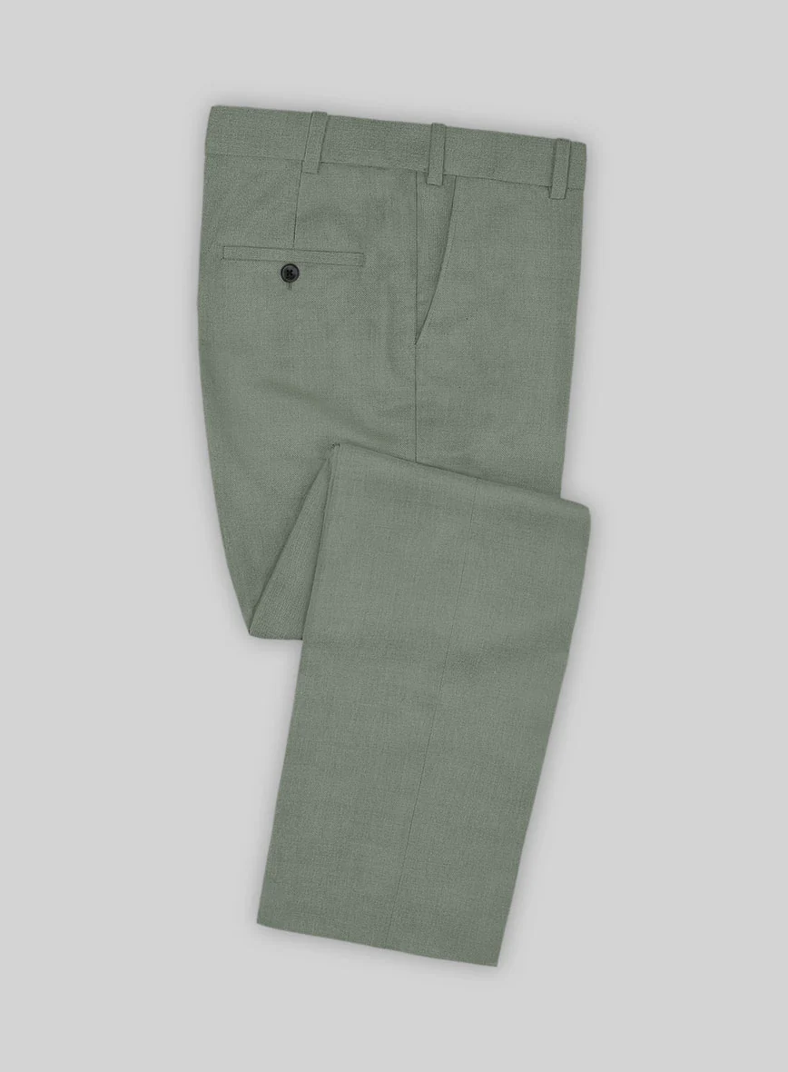 Marco Stretch Oak Green Wool Suit - Image 5