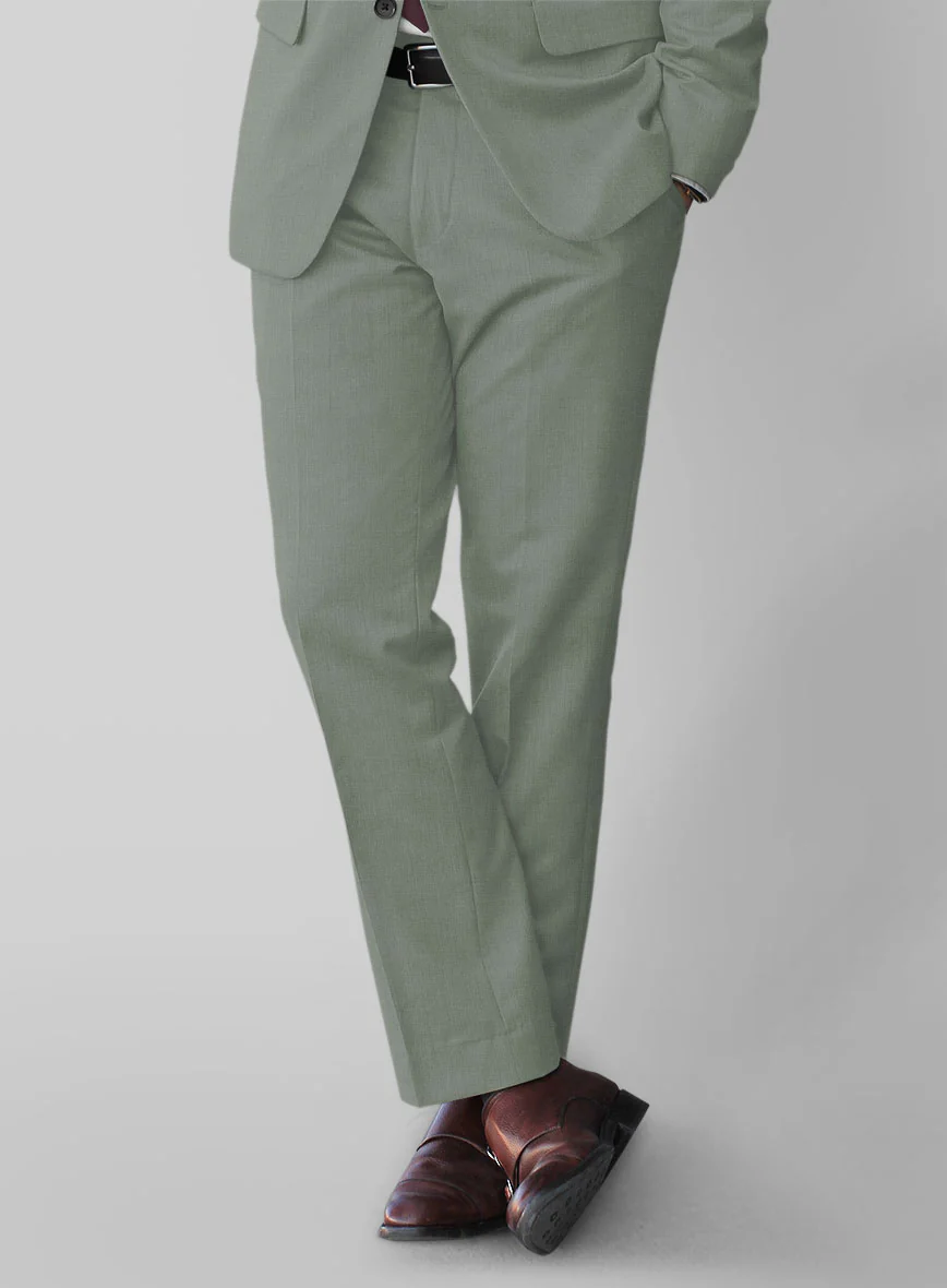 Marco Stretch Oak Green Wool Suit - Image 6