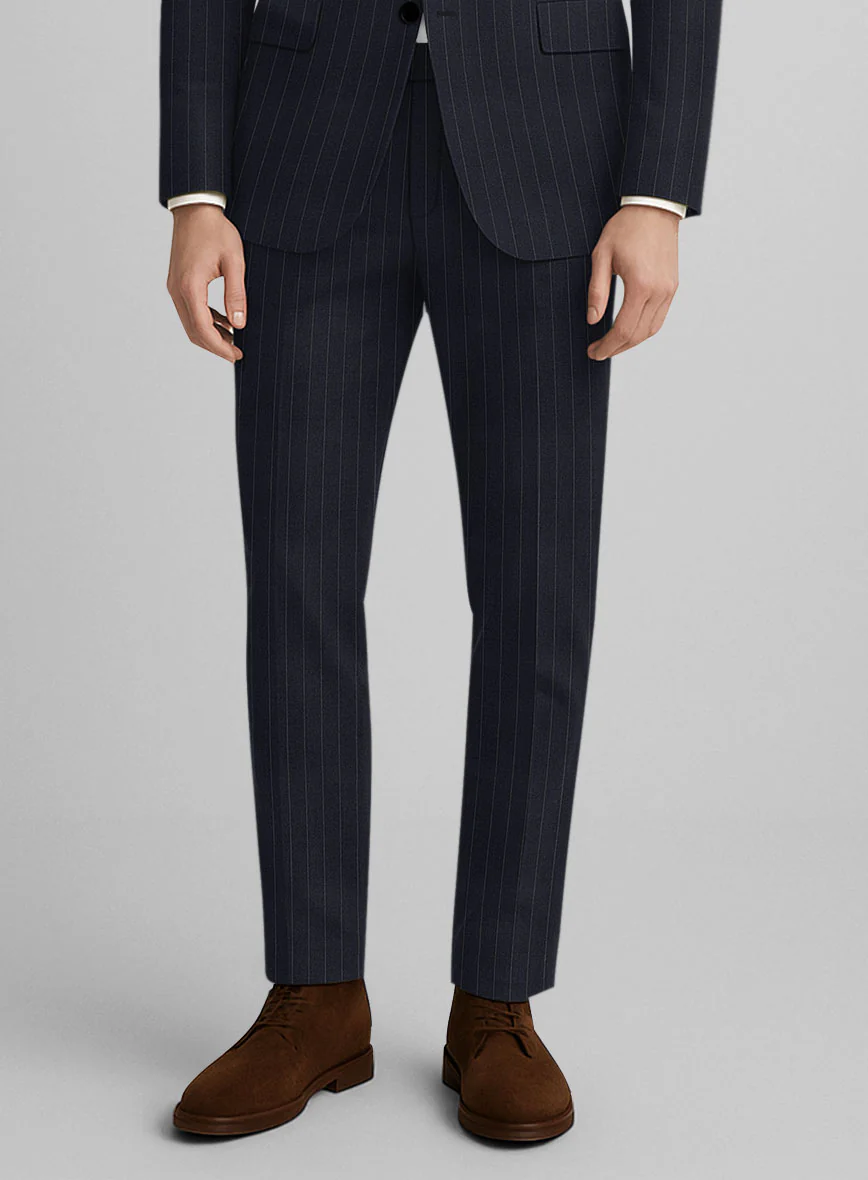Marco Stretch Orencio Pinstripe Wool Suit - Image 5