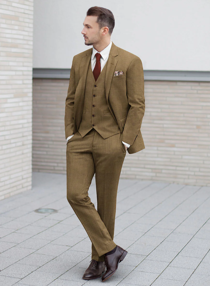 Marco Stretch Otter Brown Wool Suit - Image 2