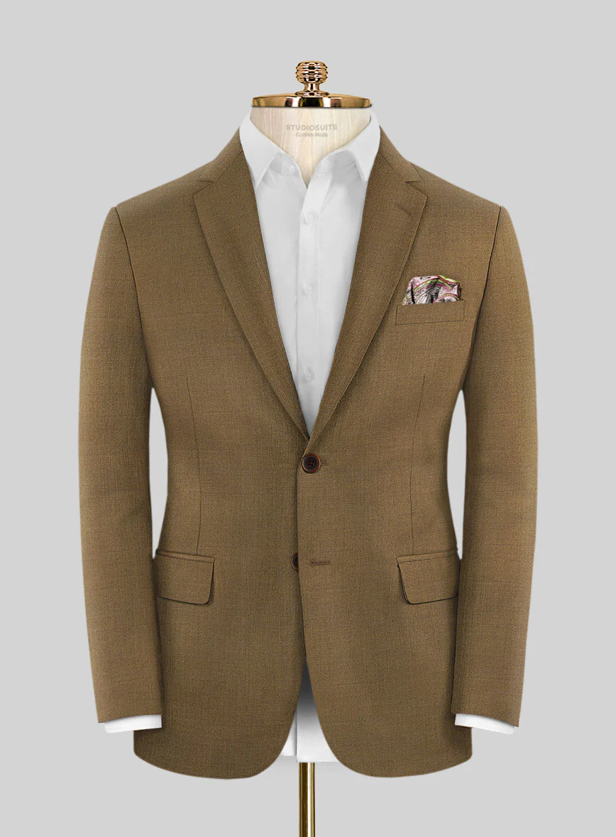 Marco Stretch Otter Brown Wool Suit - Image 3