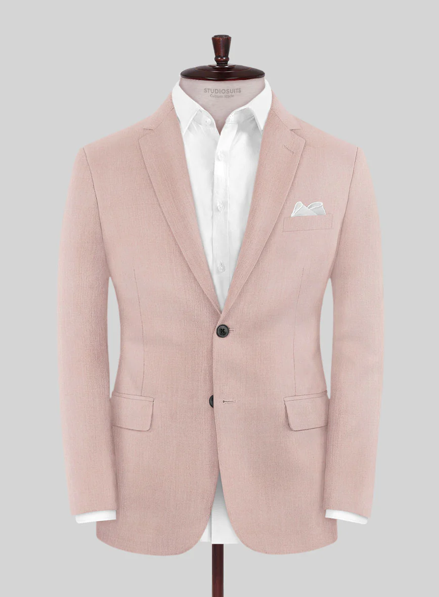 Marco Stretch Pink Wool Suit - Image 3
