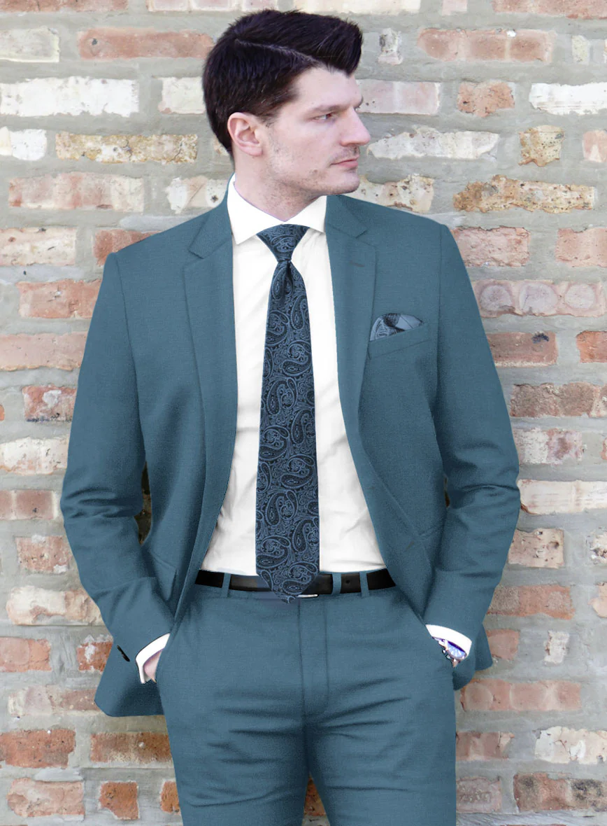 Marco Stretch Rich Blue Wool Jacket - Image 2