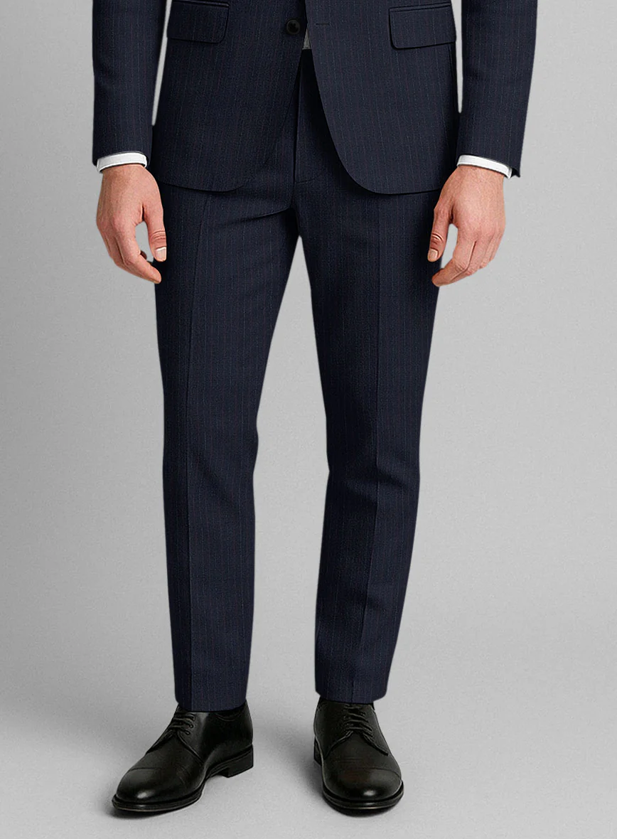 Marco Stretch Rivetti Stripe Wool Suit - Image 5