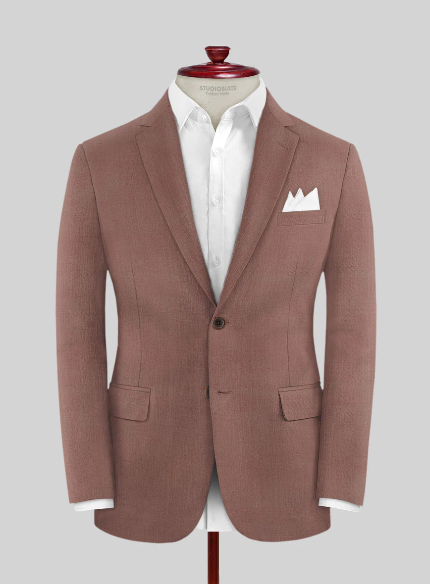 Marco Stretch Rose Taupe Wool Suit - Image 3