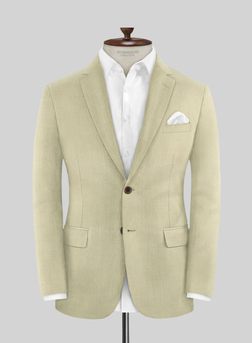 Marco Stretch Sahara Khaki Wool Suit - Image 3