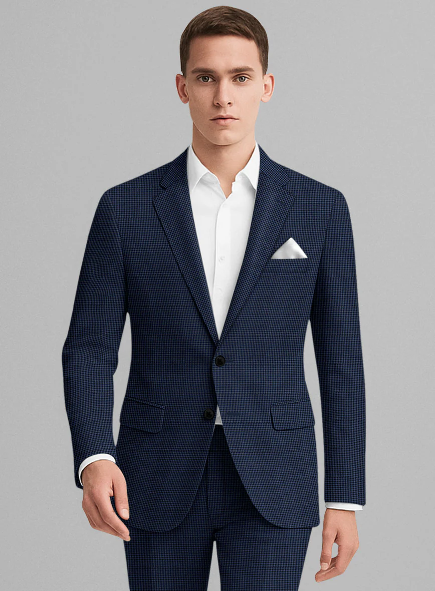 Marco Stretch Serenzi Houndstooth Wool Jacket - Image 2