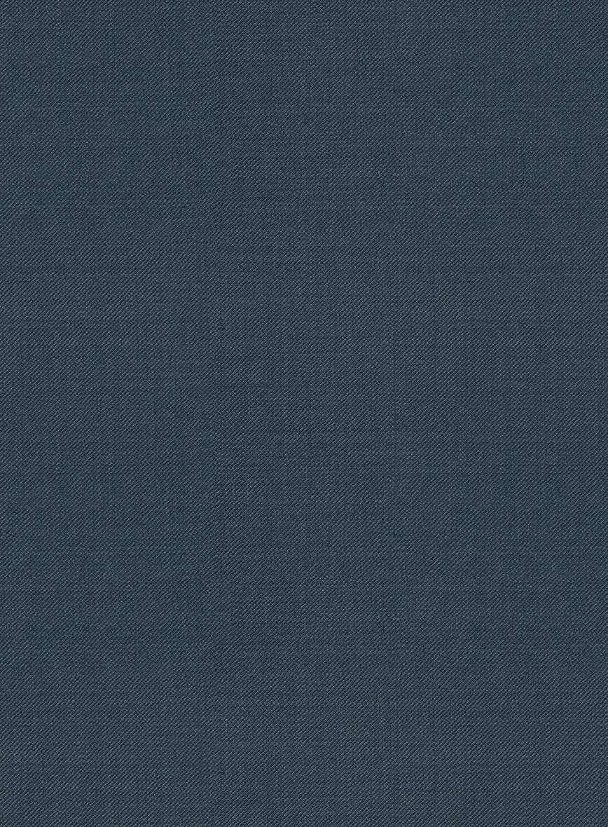 Marco Stretch Space Blue Wool Pants - Image 3