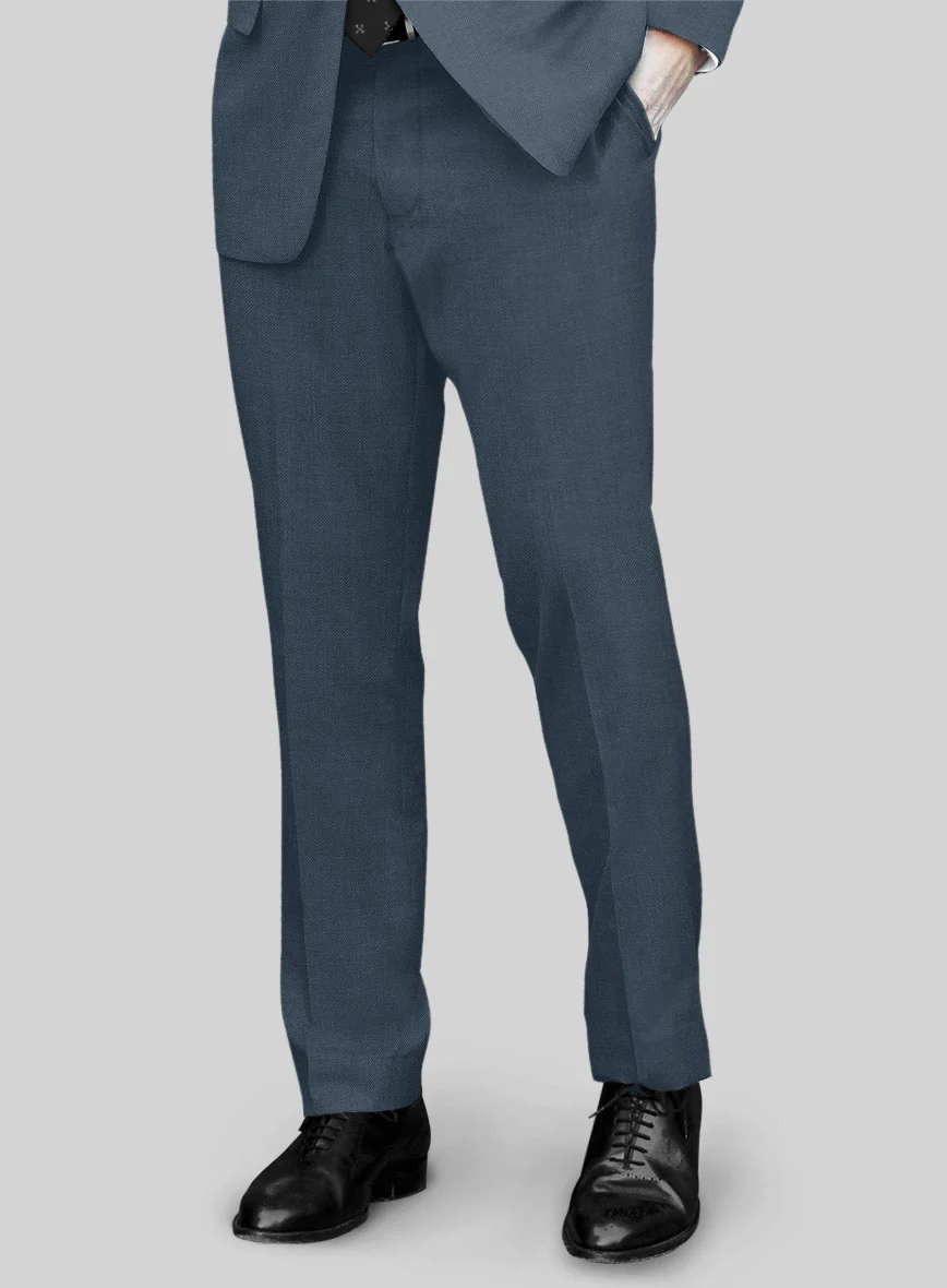 Marco Stretch Space Blue Wool Suit - Image 5