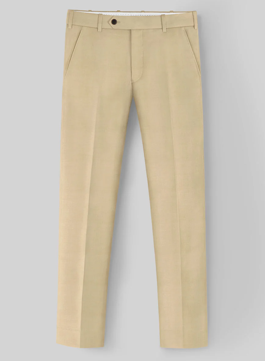 Marco Stretch Tan Wool Suit - Image 5