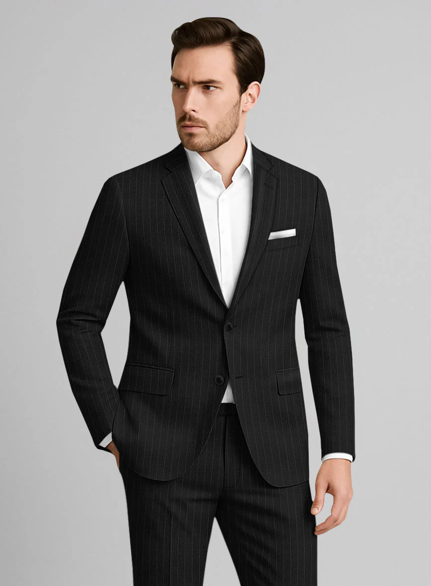 Marco Stretch Tenuzio Pinstripe Wool Suit - Image 3