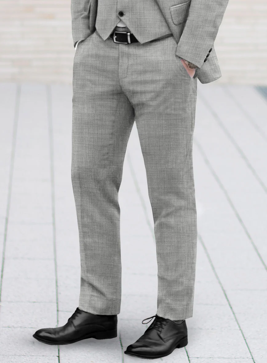Marco Stretch Worsted Light Gray Wool Suit - Image 5
