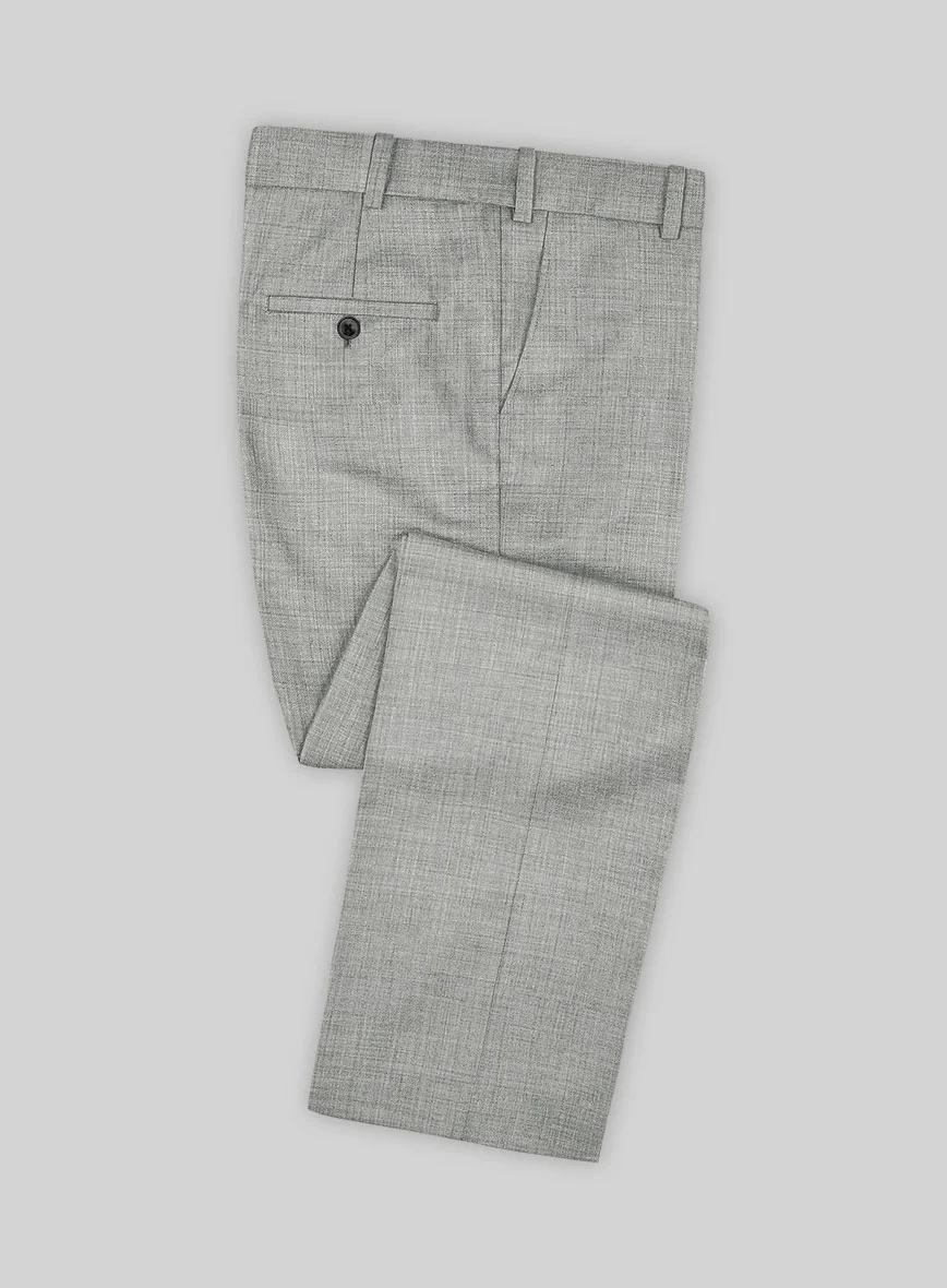 Marco Stretch Worsted Light Gray Wool Suit - Image 6
