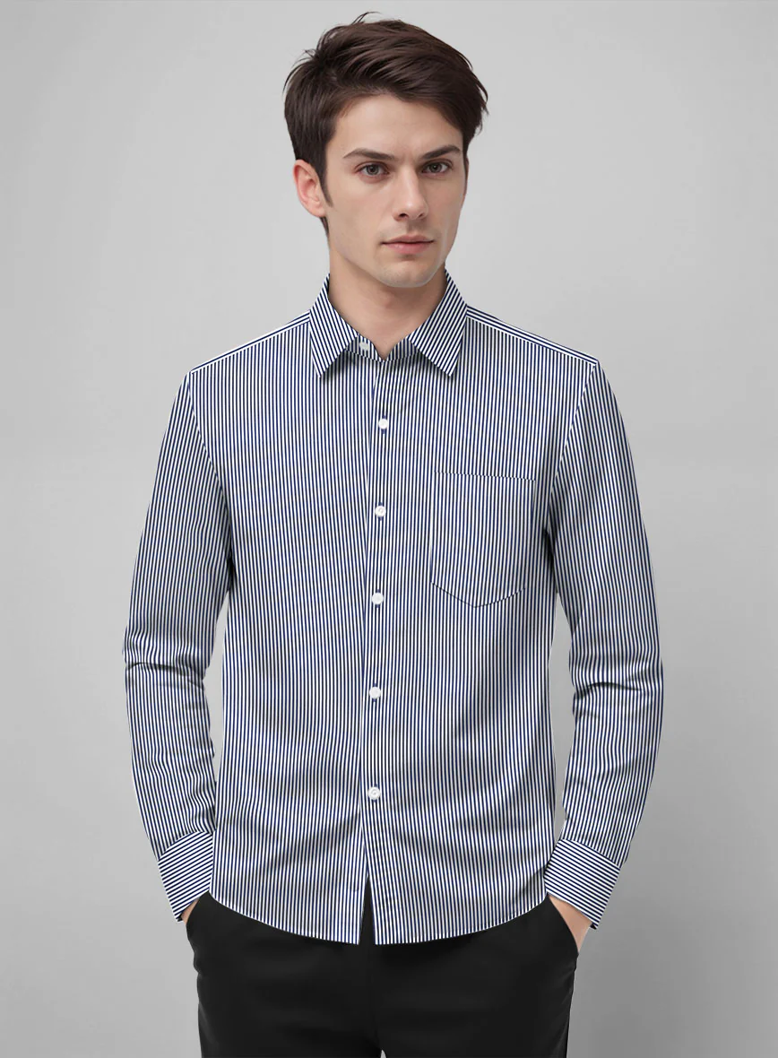 Mariner Stripe Cotton Shirt - Image 2
