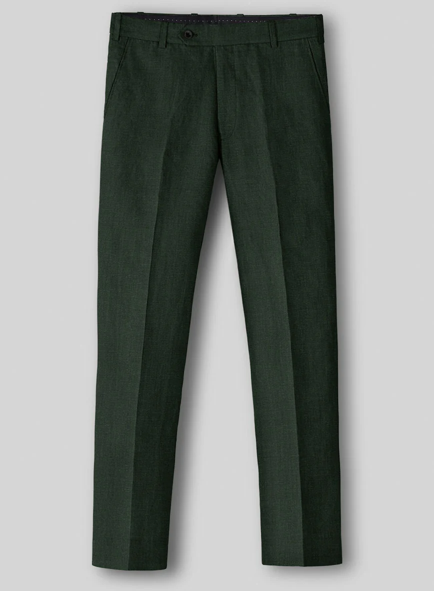 Martini Green Linen Double Breasted Suit - Image 4
