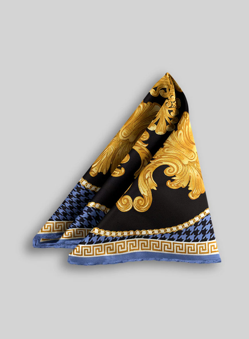 Medallion Silk Pocket Square - Image 2