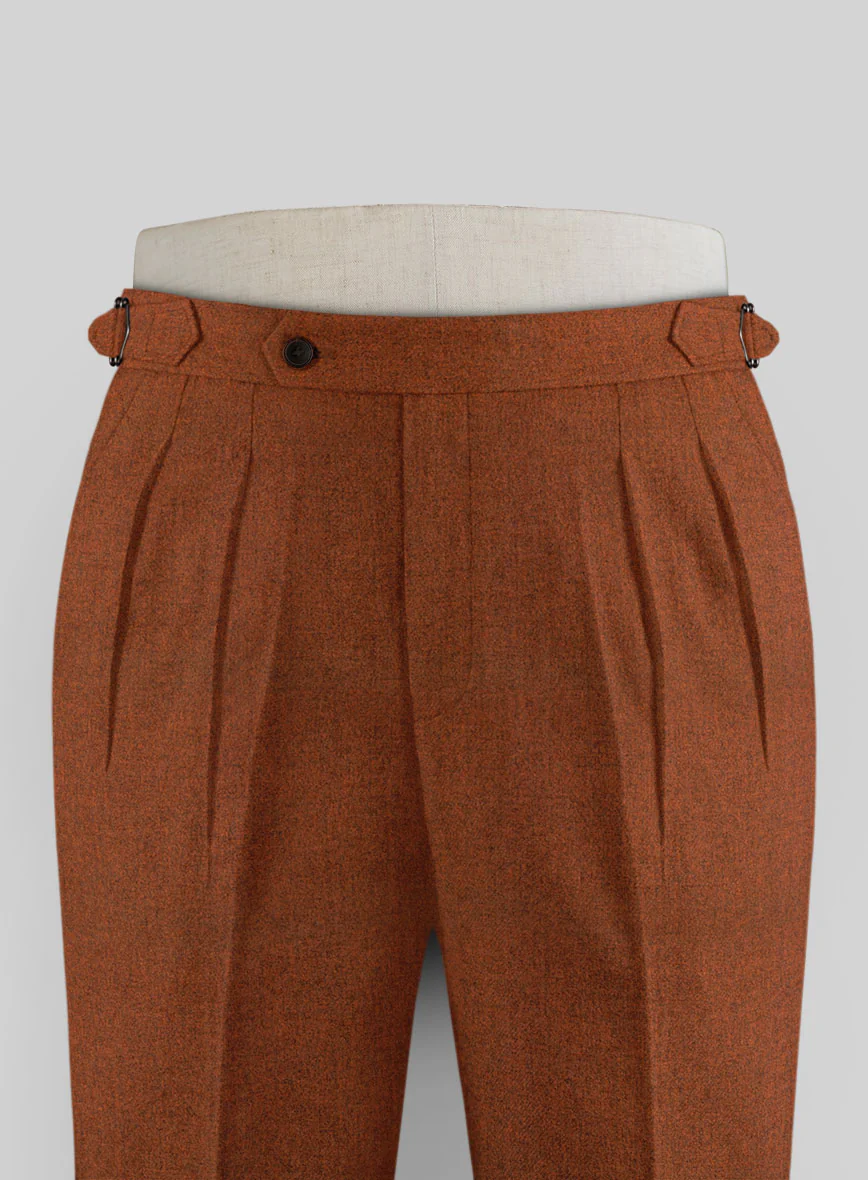 Melange Rust Highland Tweed Trousers - Image 2