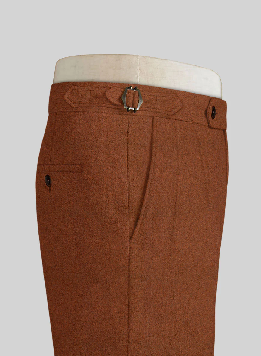 Melange Rust Highland Tweed Trousers - Image 3