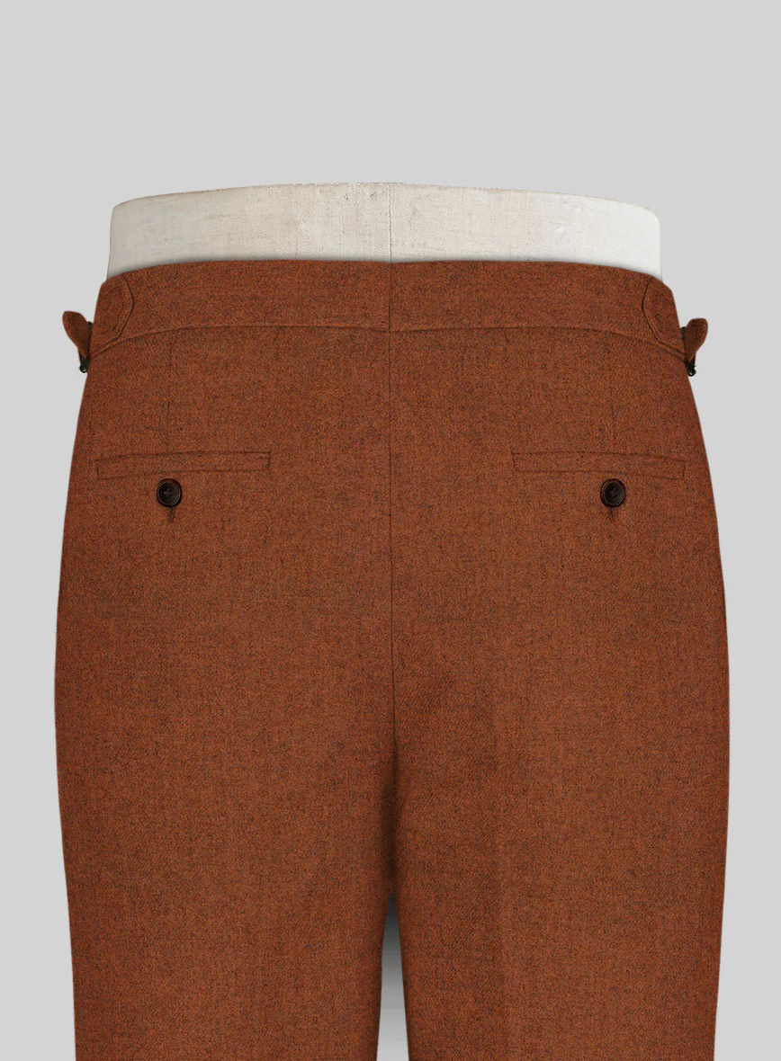 Melange Rust Highland Tweed Trousers - Image 4
