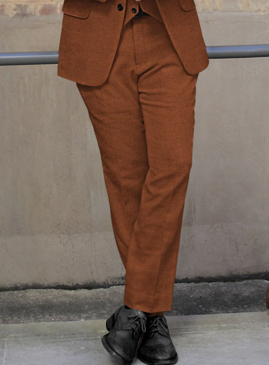 Melange Rust Tweed Pants - Image 2
