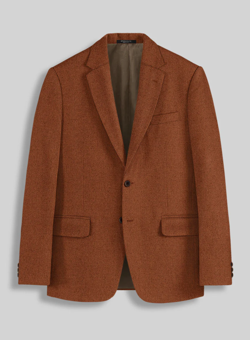 Melange Rust Tweed Suit - Image 3
