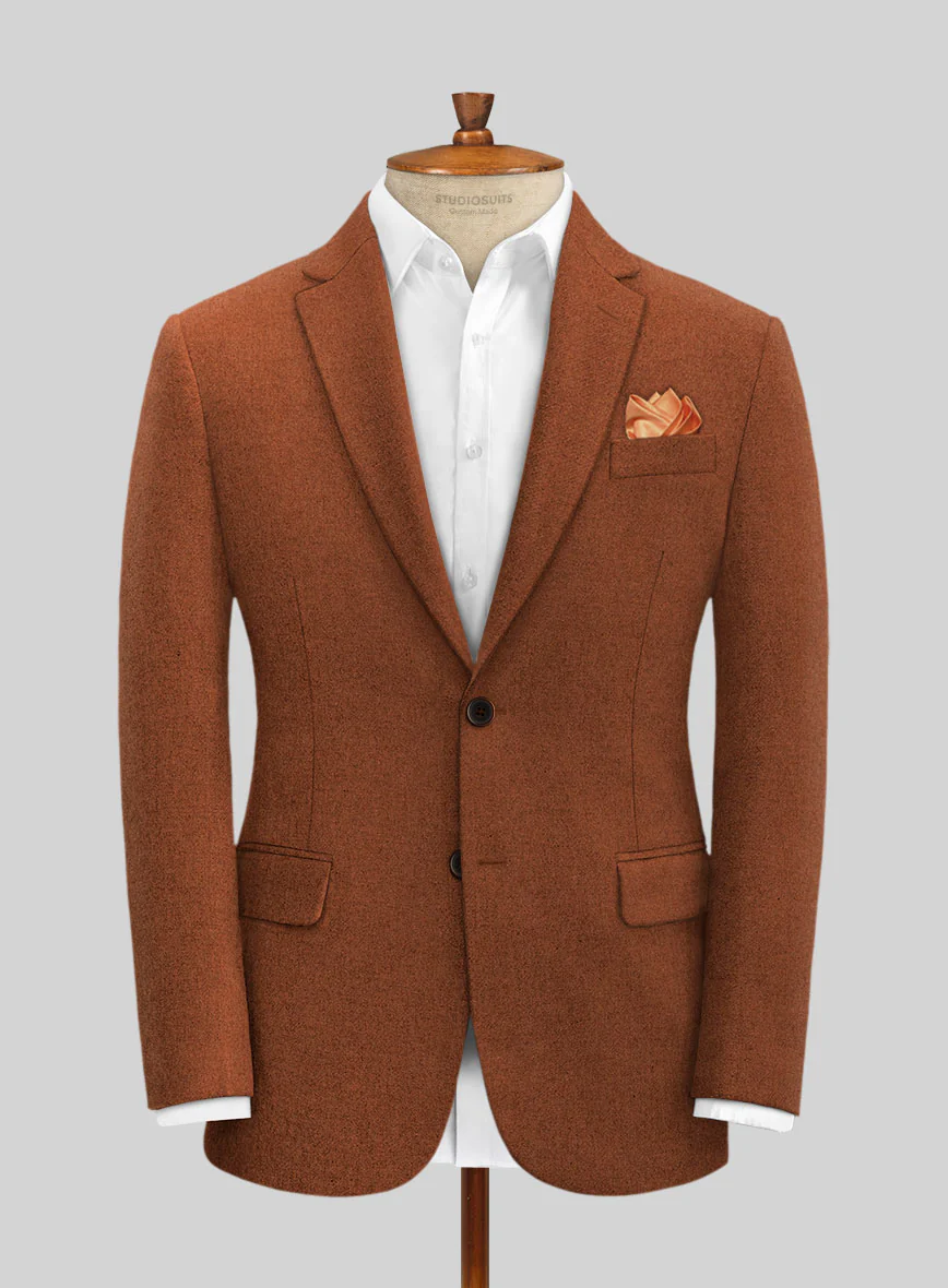 Melange Rust Tweed Suit - Image 4