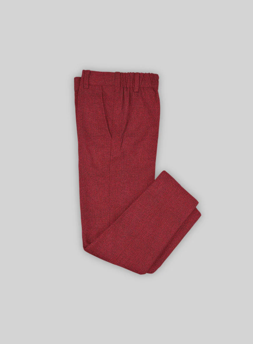 Melange Titan Red Tweed Boys Suit - Image 5