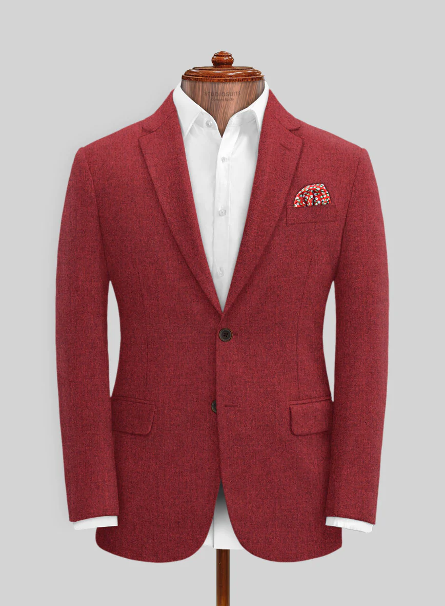 Melange Titan Red Tweed Jacket - Image 2