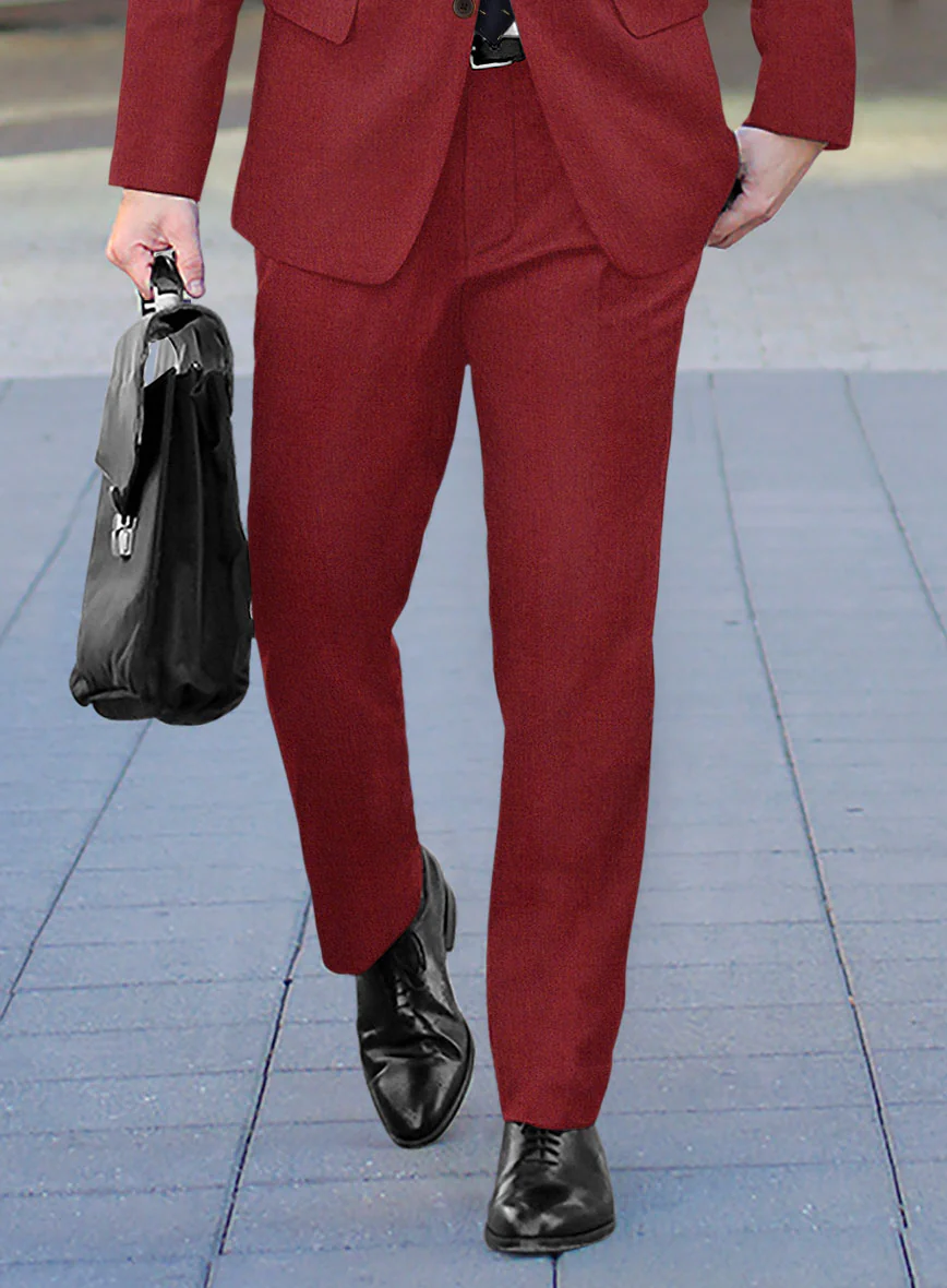 Melange Titan Red Tweed Suit - Image 9