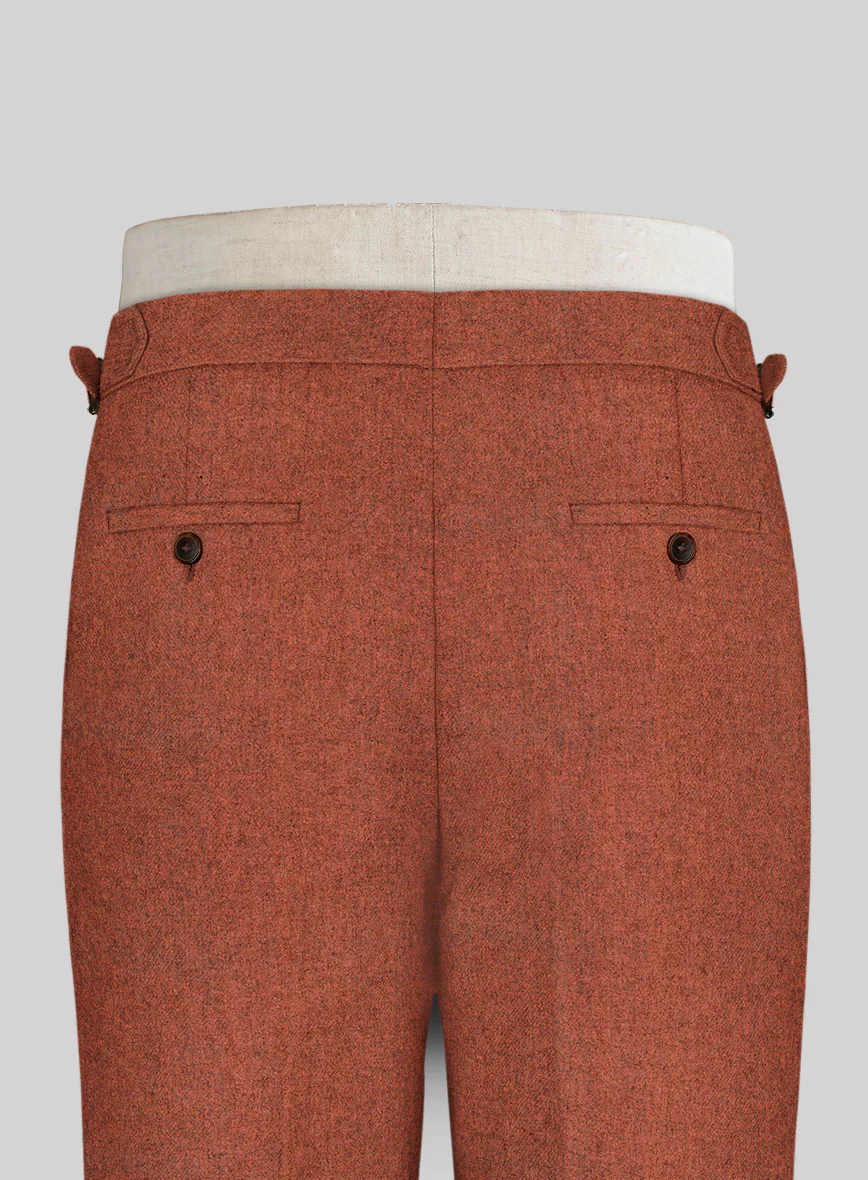 Melange Titan Rust Highland Tweed Trousers - Image 4