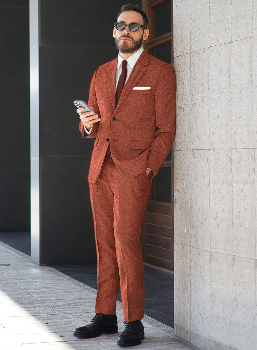 Melange Titan Rust Tweed Suit - Image 2