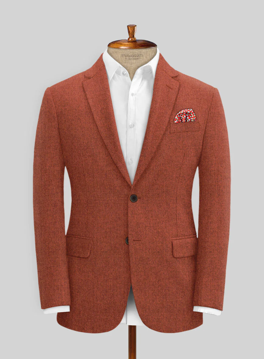 Melange Titan Rust Tweed Suit - Image 6