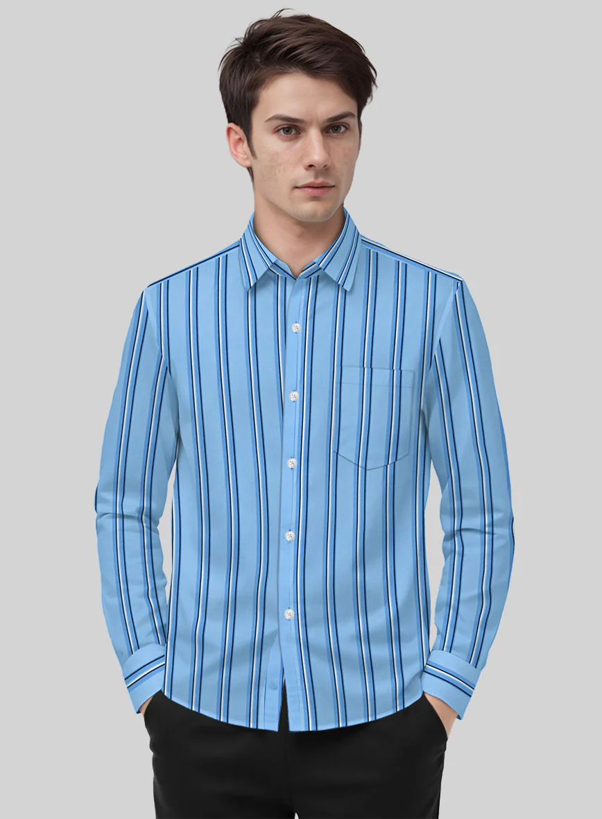 Metro Stripe Organic Cotton Shirt - Image 3
