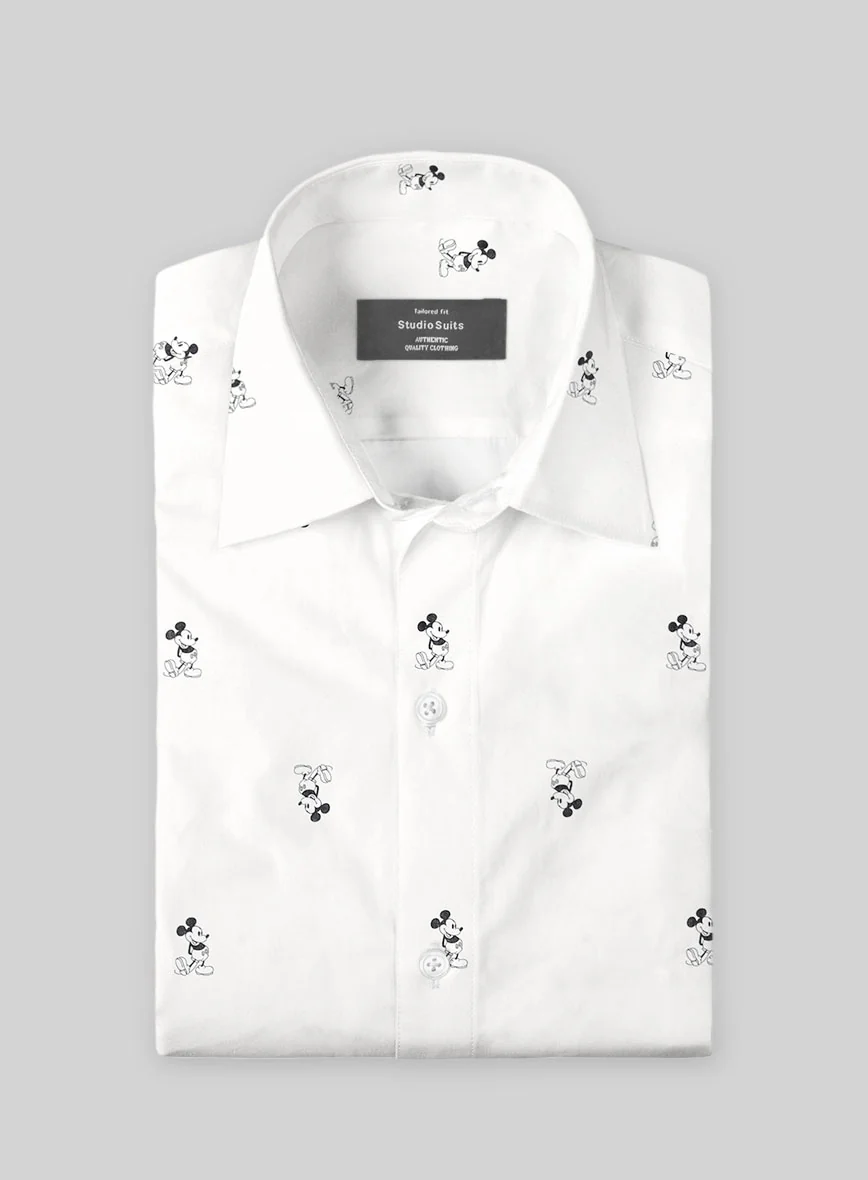 Mickey Motif Cotton Shirt - Image 2