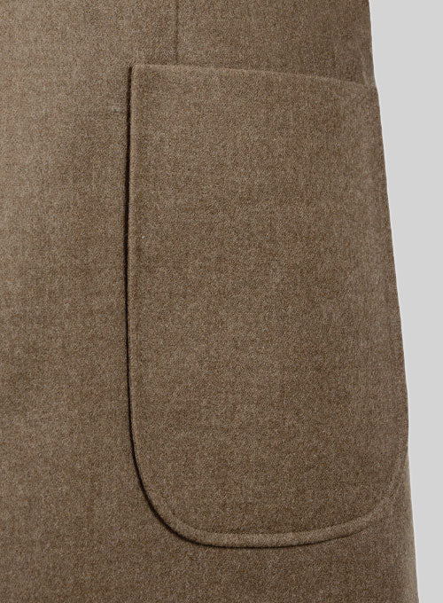 Mid Brown Flannel Wool Breezer Style Jacket - Image 4
