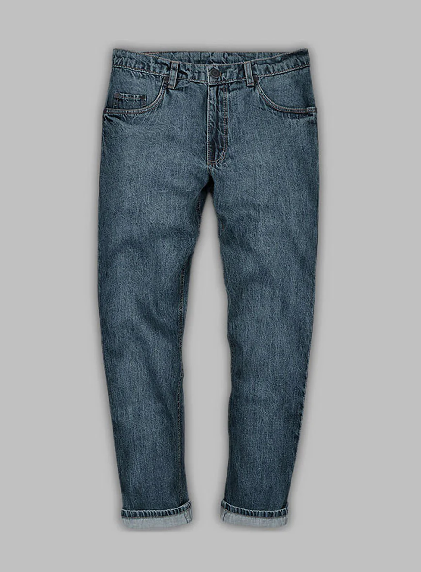 Mid Weight Blue Blast Wash Jeans - Image 2
