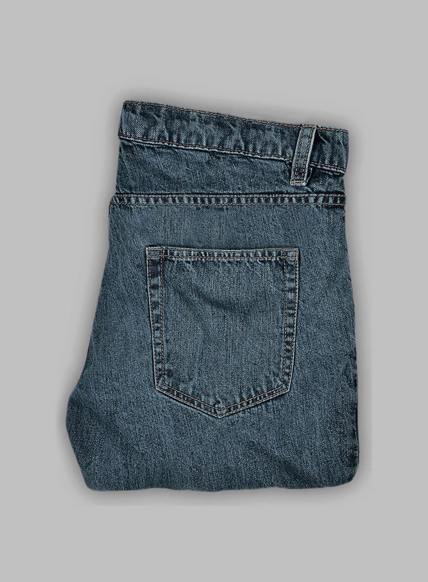 Mid Weight Blue Blast Wash Jeans - Image 4