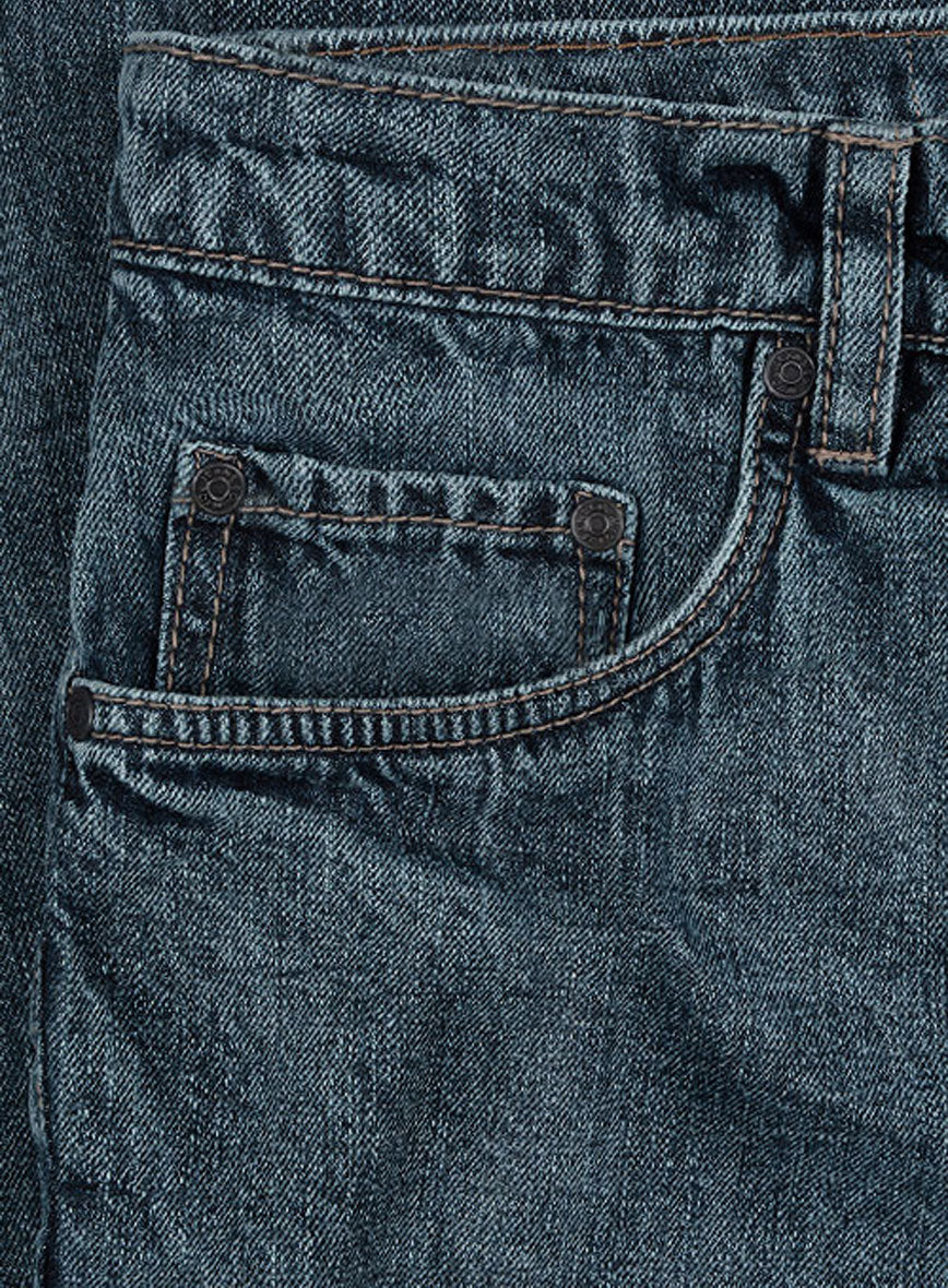Mid Weight Blue Blast Wash Jeans - Image 5