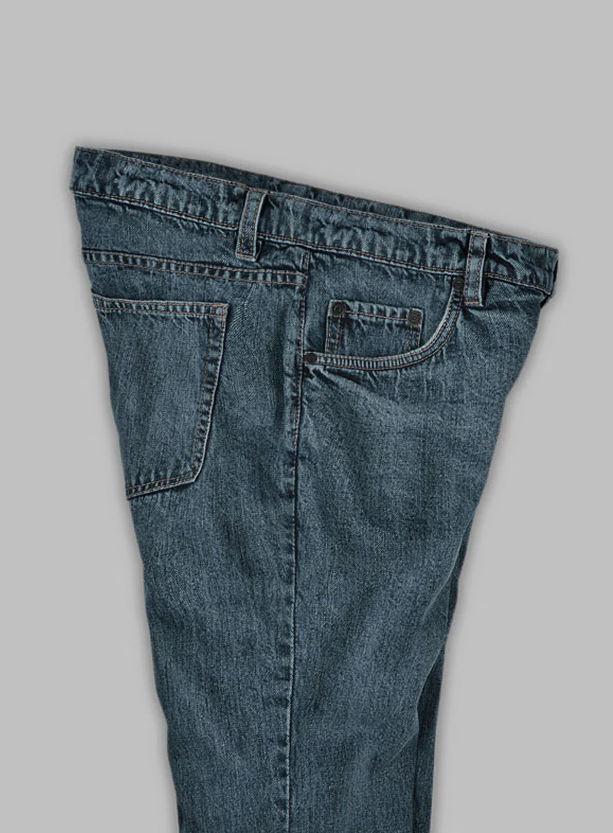 Mid Weight Blue Blast Wash Jeans - Image 6