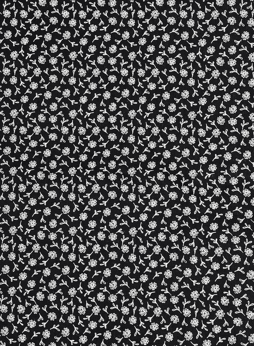 Midnight Flora Cotton Lycra Shirt - Image 4