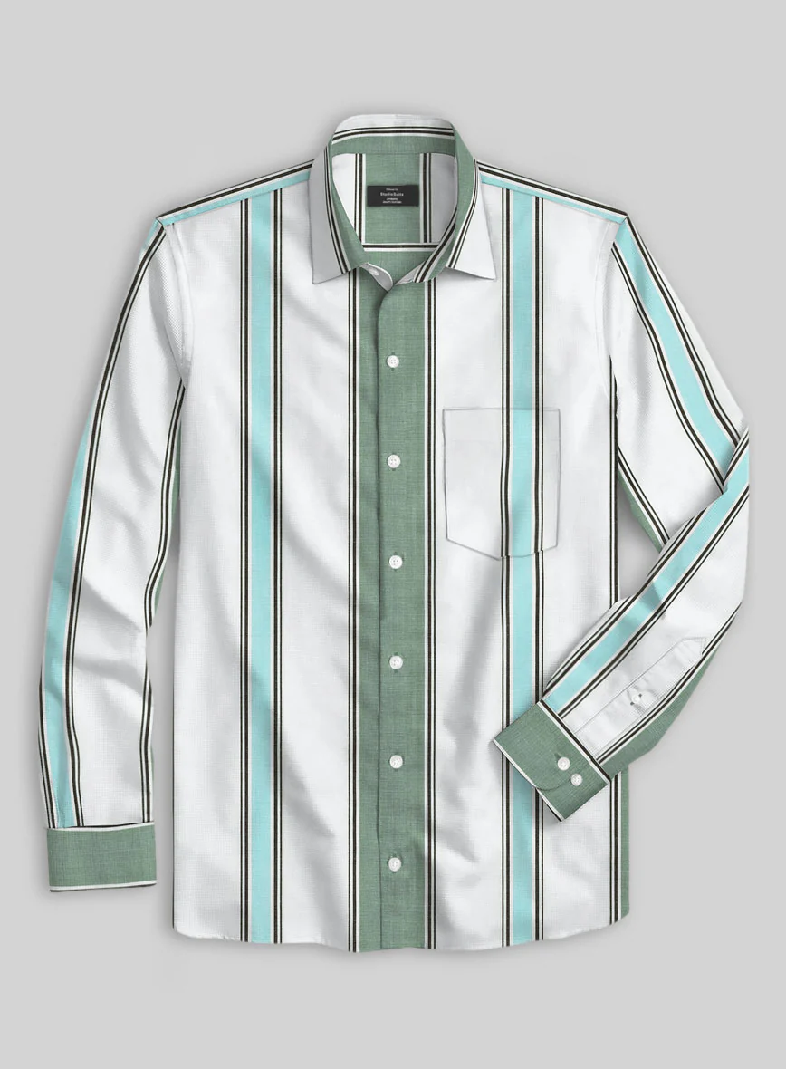 Mint Grove Stripe Cotton Shirt - Image 3