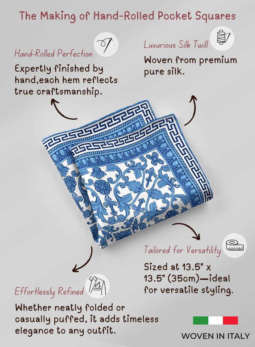 Miraggio Silk Pocket Square - Image 5