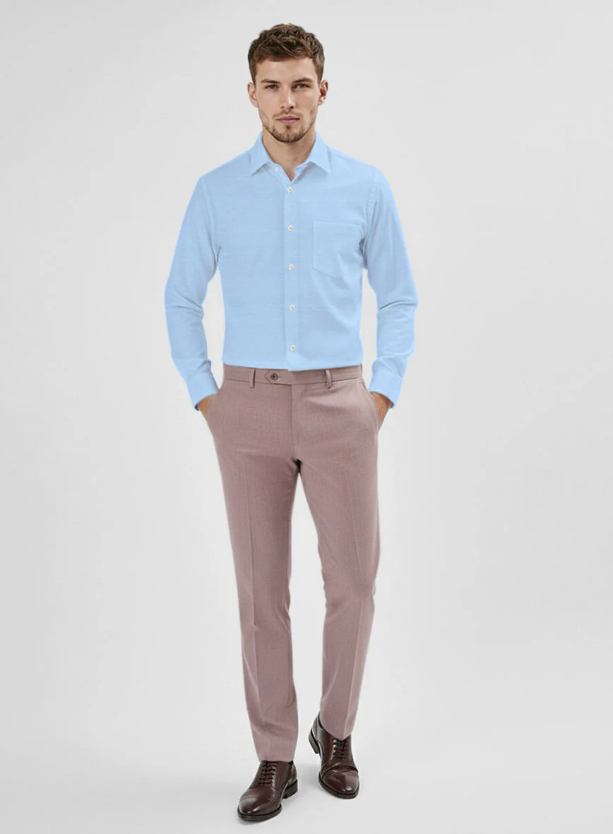 Montclair Blue Twill Cotton Shirt - Image 4