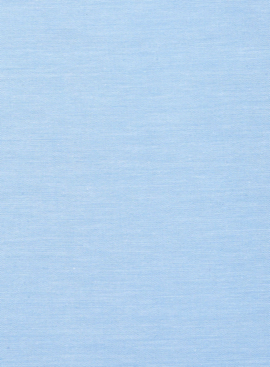 Montclair Blue Twill Cotton Shirt - Image 5