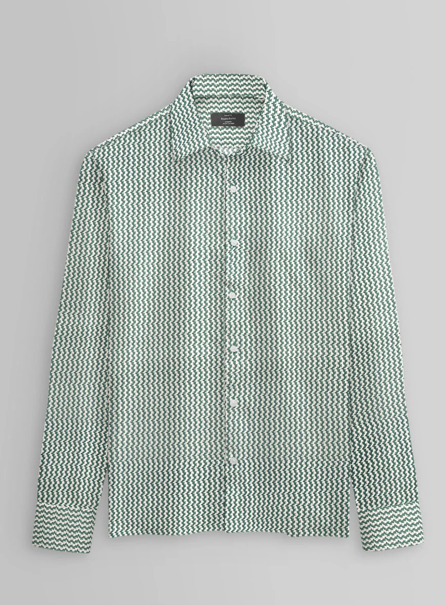 Mosaic Grid Cotton Shirt - Image 3