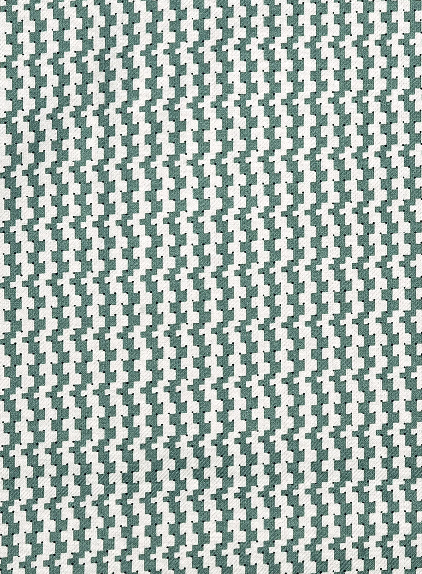Mosaic Grid Cotton Shirt - Image 4